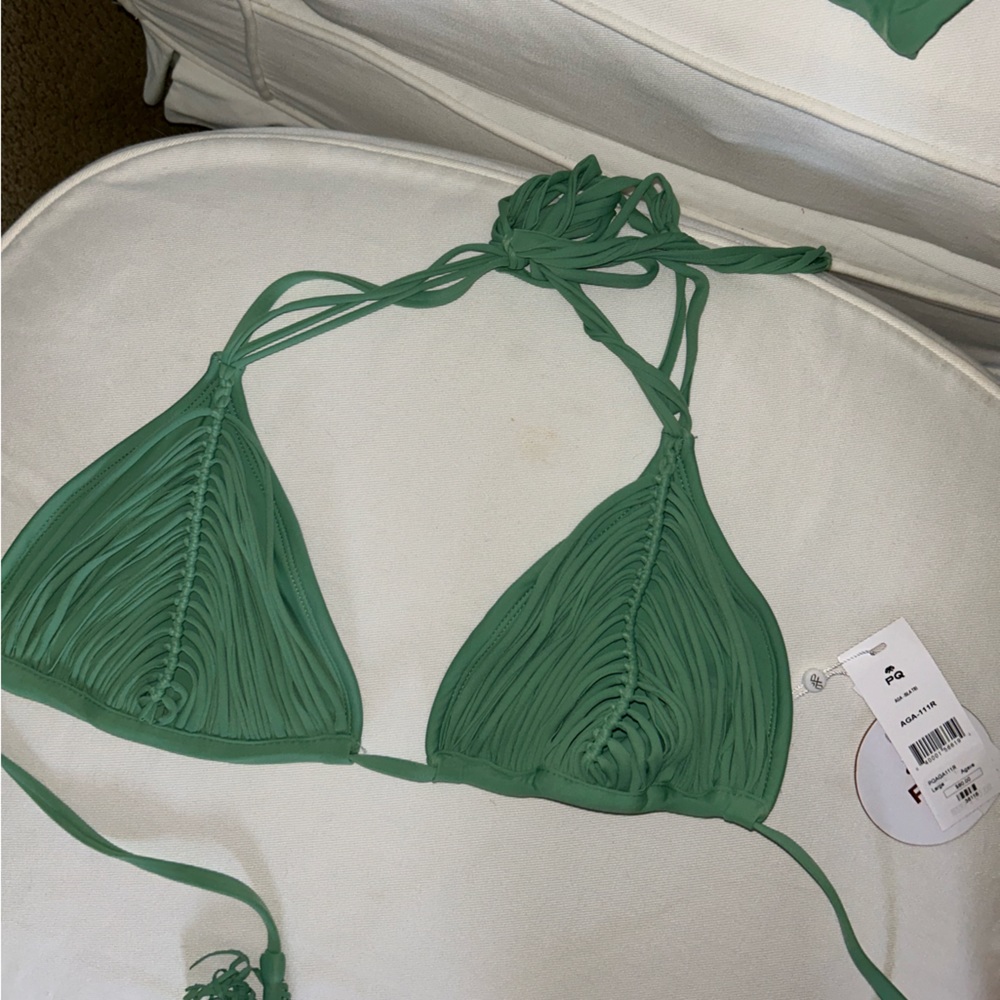 New with tags PQ green bikini top